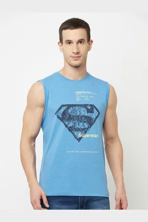 OCTAVE Men Blue Superman Printed T-shirt