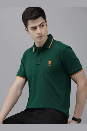 U.S. Polo Assn. Pure Cotton Solid Polo Collar Slim Fit Casual T-shirt