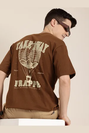 HERE&NOW Printed Drop-Shoulder Sleeves T-shirt