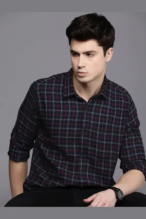 WROGN Men Slim Fit Grid Tattersall Checked Opaque Casual Shirt
