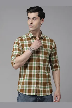 Ralph Lauren Men Brown Tartan Checked Pure Cotton Casual Shirt
