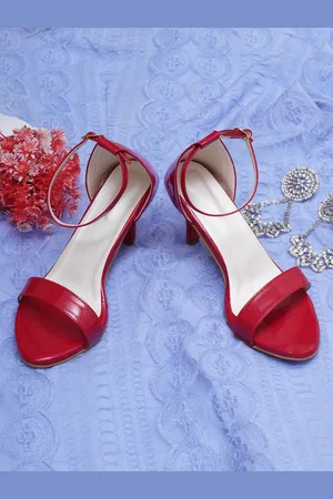 Misto Open Toe Comfortable Slim Heels With Ankle Loop