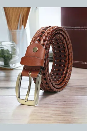 WROGN Men Braided Leather Formal Belt