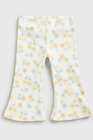Mothercare Girls Printed Pure Cotton Bootcut Trousers