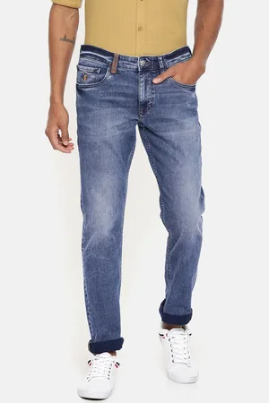 Ralph Lauren Men Blue Brandon Slim Fit Mid-Rise Clean Look Stretchable Jeans