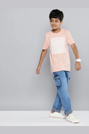 HERE&NOW Boys Slim Fit Clean Look Stretchable Jeans