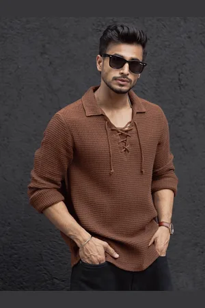 Powerlook Men Self Design Polo Collar Casual T-Shirt