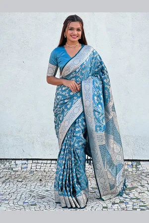 all about you Woven Design Zari Satin Banarasi Saree
