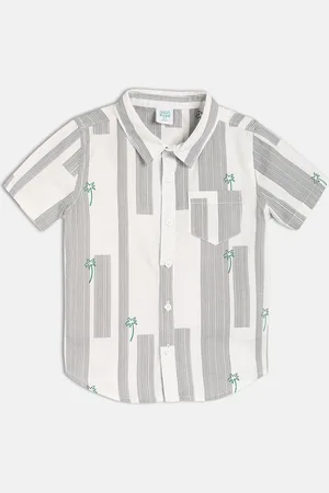 MINI KLUB Boys Spread Collar Floral Printed Cotton Casual Shirt