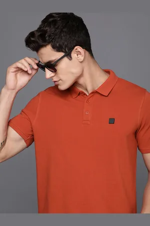 WROGN Men Polo Collar Pure Cotton Applique Slim Fit T-shirt