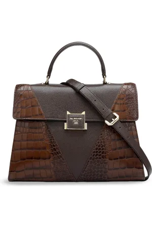 Da Milano Women Textured Leather Structured Handheld Bag