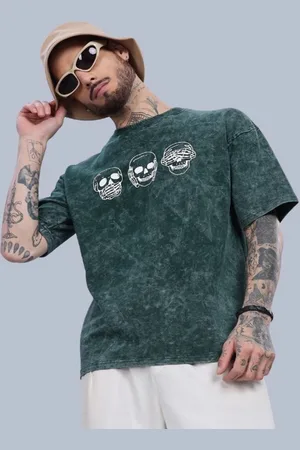 PAUL STREET Men Dyed Bio Finish Boxy T-shirt