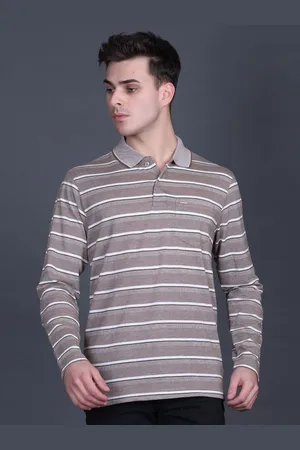 GODFREY Men Striped Polo Collar T-shirt