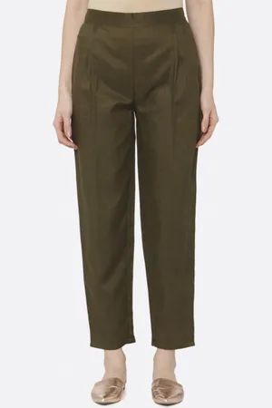 Shiloh Women Textured Smart Pleated Trousers