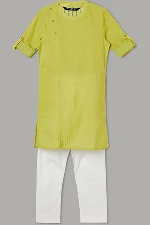Lifestyle Boys Striped Regular Pure Cotton Kurta with Pyjamas
