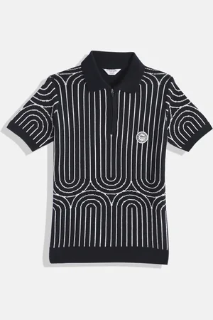 Ralph Lauren Boys Geometric Striped Polo Pure Cotton T-shirt