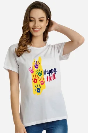 Moda Rapido Women Holi Printed Tshirt