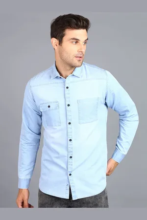 URBANO Slim Fit Opaque Denim Casual Shirt
