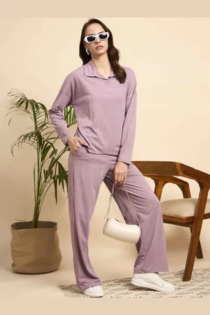 Mast & Harbour Shirt Collar Neck T-shirt & Trousers Co-Ords