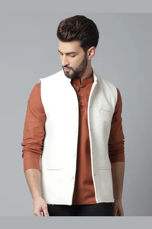 Even Mandarin Collar Pure Woollen Nehru Jacket