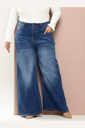 Sztori Women Plus Size Wide Leg Stretchable Jeans