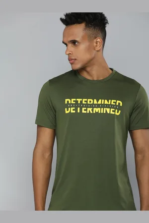 HRX Men Kombu Green Rapid-Dry Typography Printed Training T-shirt