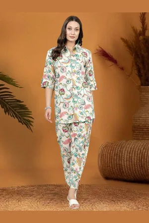Moda Rapido Floral Printed Shirt & Trouser Co-Ord Set
