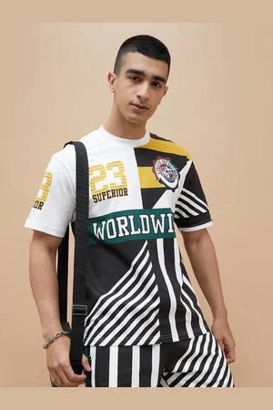 Lifestyle Men Typography Printed Applique T-shirt