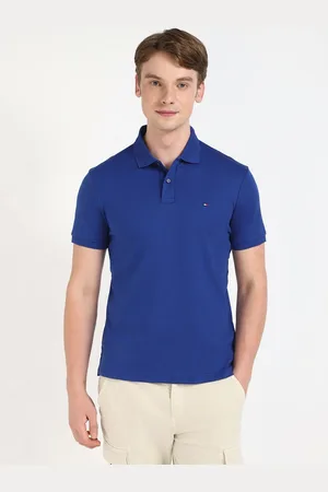 Tommy Hilfiger Men Solid Polo Collar Cotton T-shirt
