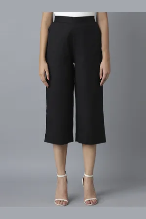 Elleven Women Black Solid Tapered Fit Culottes