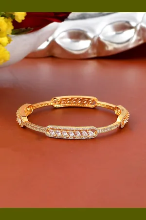 Voylla Gold-Plated & CZ-Studded Bangle