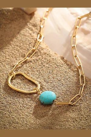 French Accent Men Gold-Plated Necklace