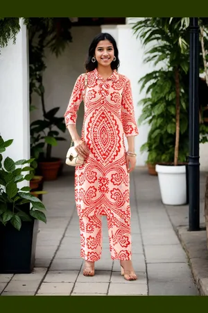 Moda Rapido Printed Tunic With Trouser Co-Ords