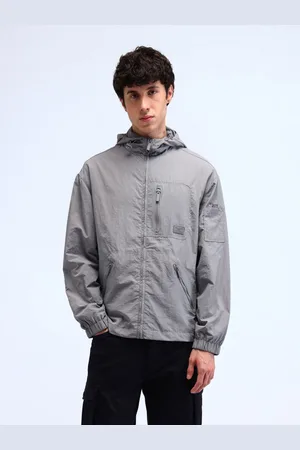 Flying Machine Men Hooded Solid Casual Bomber Jacket