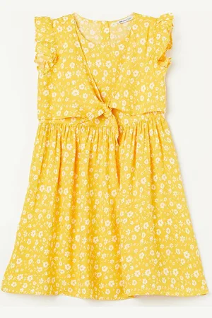Lifestyle Girls Floral Printed Fit & Flare Dress