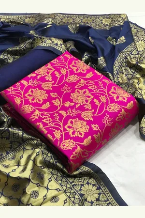 MORLY Woven Design Banarasi Jacquard Unstitched Dress Material
