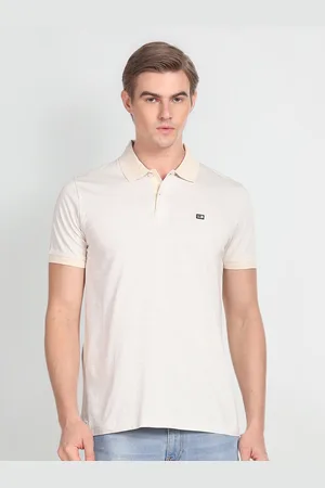 Arrow Horizontal Striped Polo Collar T-shirt
