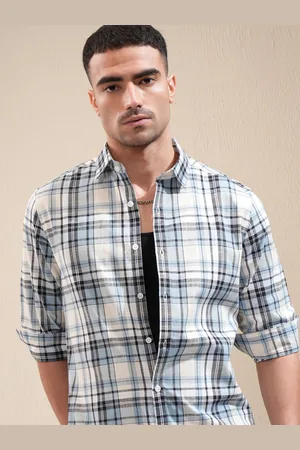 LocoMotive Premium Men Jacquard Textured Occasion Slim Fit Shirt