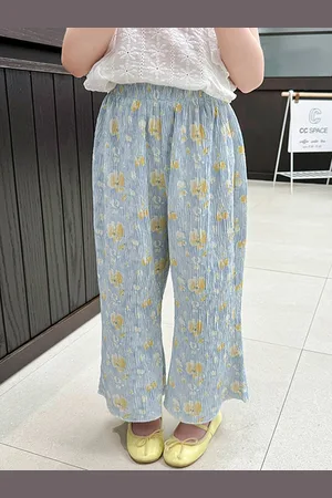 LULU & SKY Girls Printed Straight Fit Trousers