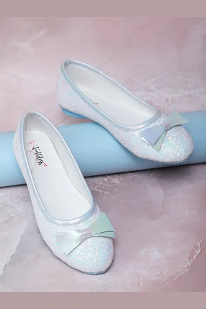 toothless Girls Embellished Bows Detail Ballerinas Flats