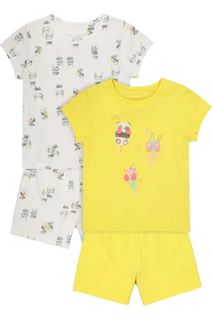 Mothercare Girls Pack of 2 Printed T-shirt with Shorts
