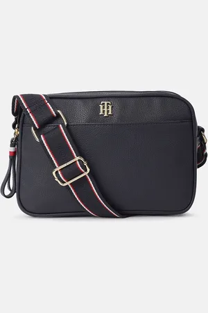 Tommy Hilfiger Women Textured Structured Sling Bag with Applique