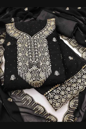 KIMISHA Embroidered Unstitched Dress Material