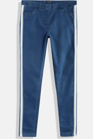Allen Solly Girls Jegging Fit Side Striped Jeggings