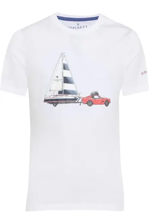 Hackett Boys Graphic Printed Round Neck Cotton T-shirt