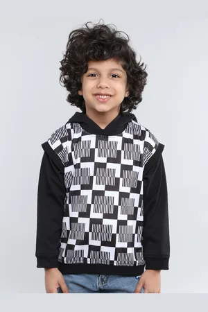 taffykids Girls Self Design Hooded Sweatshirt