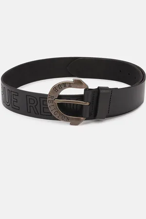 True Religion Men Printed Leather Belt