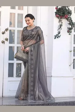 Saadhvi Embroidered Organza Saree