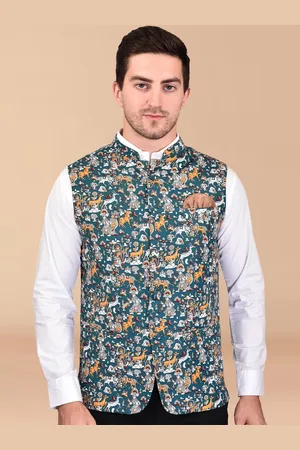 Moda Rapido Printed Woven Nehru Jacket