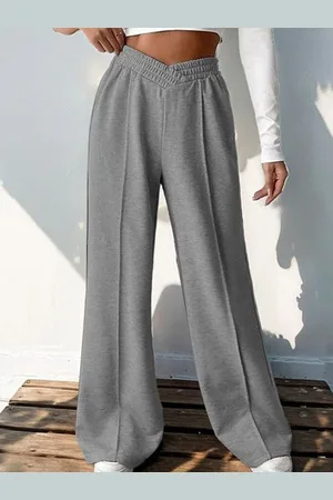 HERE&NOW Women Loose Fit High-Rise Trousers